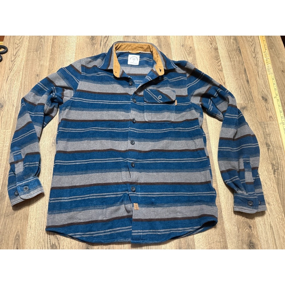 Customized Version Shirt Mens Medium Black Grey Blue Long sleeve Button Up Shirt